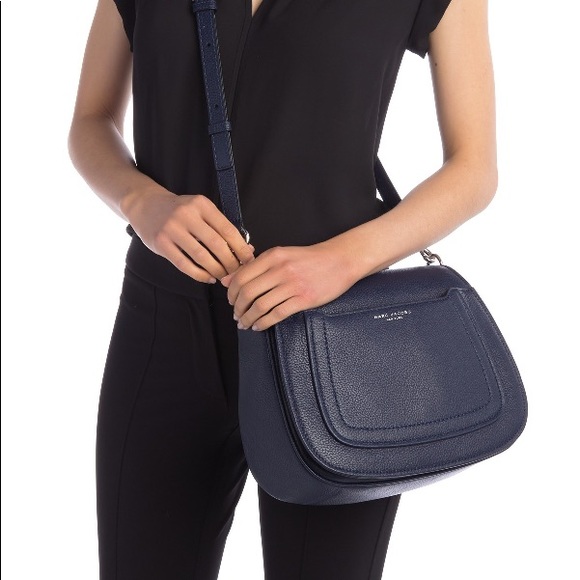 Marc Jacobs Empire City Navy Leather Crossbody Bag - Picture 6 of 8